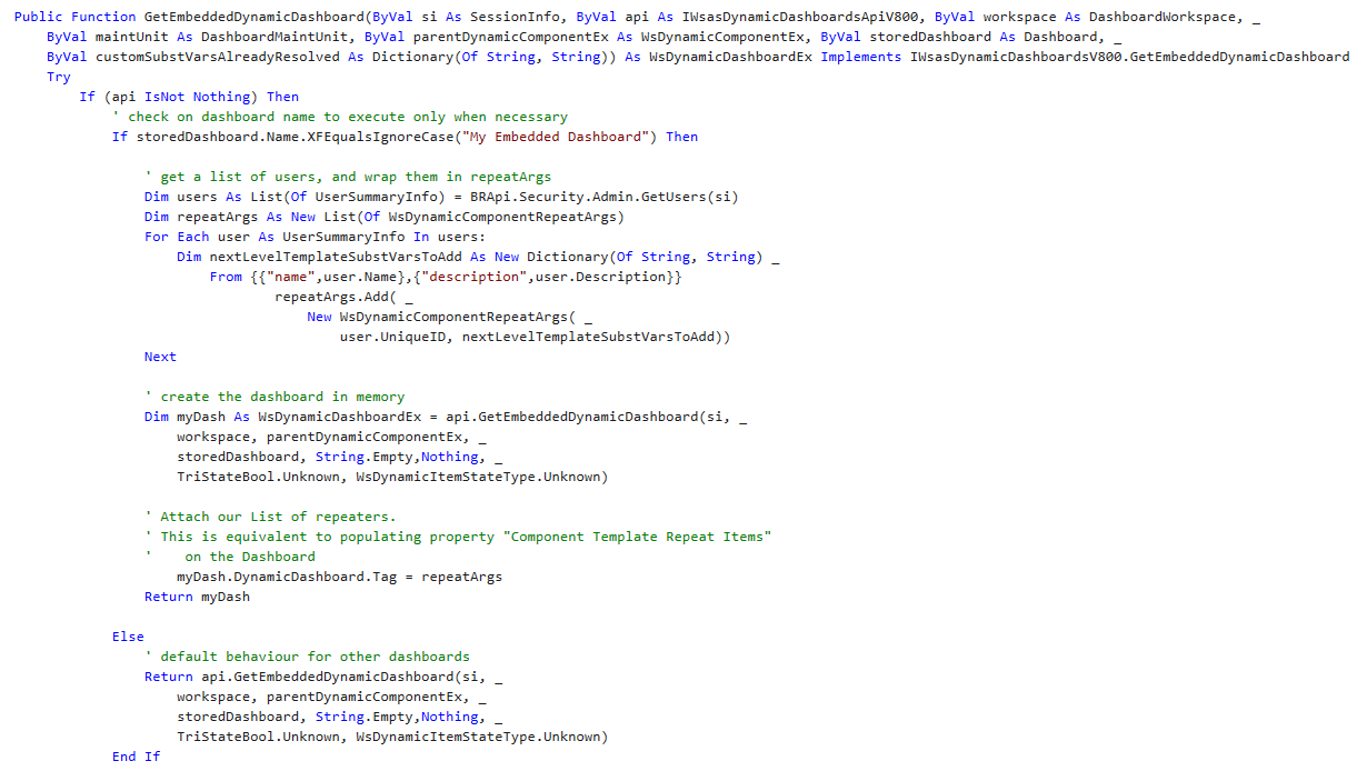 The code sample displays how users can create new Repeater items to generate a large number of new components on the page without having to set them up manually